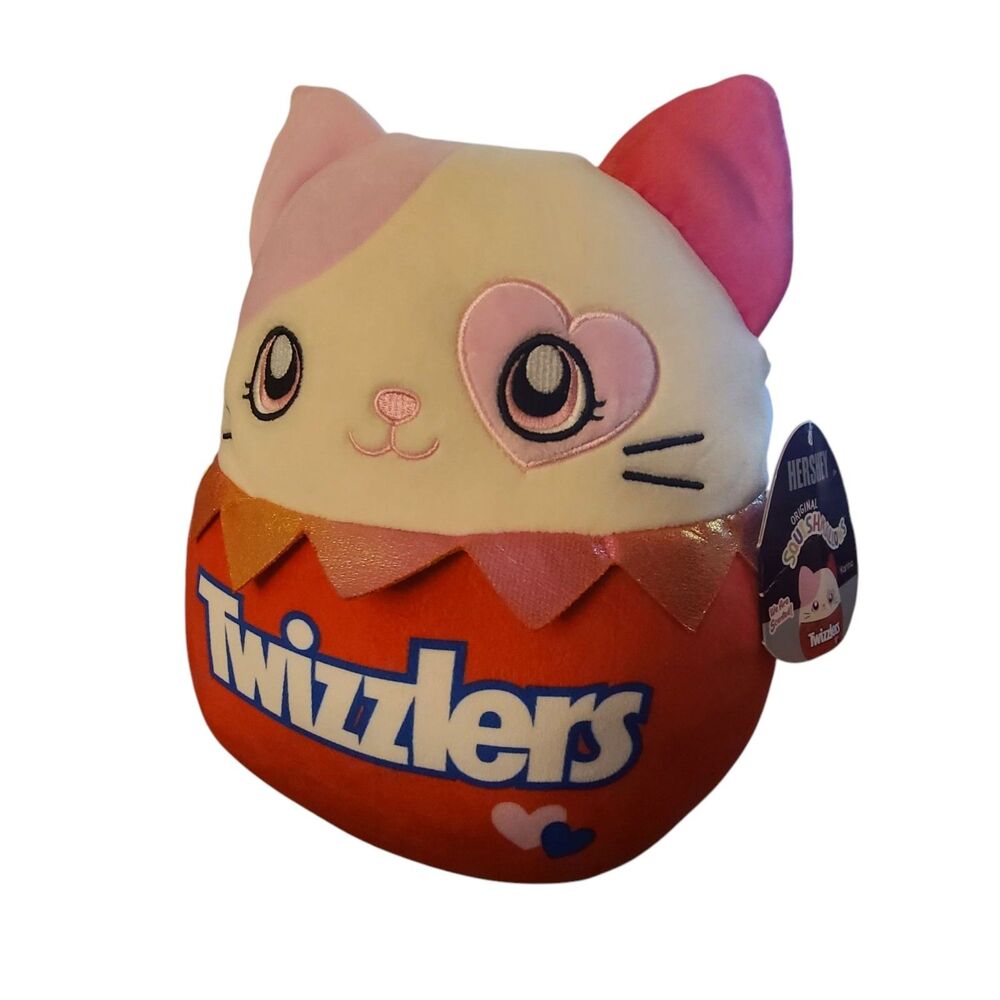 Squishmallows Twizzlers Karina Scented Cat Plush 11” Valentine Kellytoy Stuffed